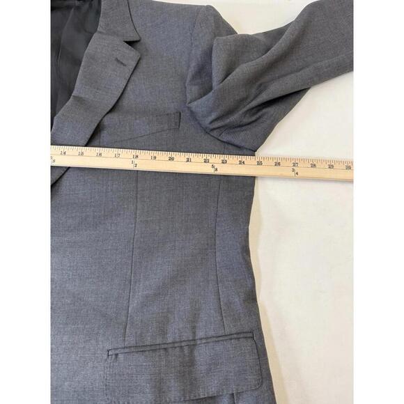 Canali Blazer Jacket Mens 60L Long Gray Wool Made Italy Sport Coat - Picture 6 of 9